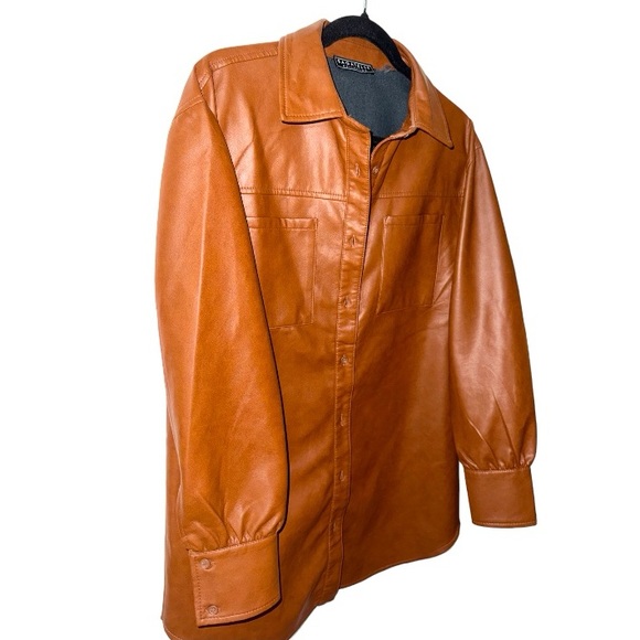 BAGATELLE Collection Faux Leather Shacket - Picture 10 of 13
